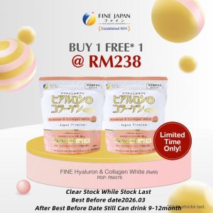 清货价No Sugar『BUY 1 FREE 1 Only Rm238』2包 x FINE White蜜桃胶原蛋白『 SAVE Up -50%』 Exp2026.03